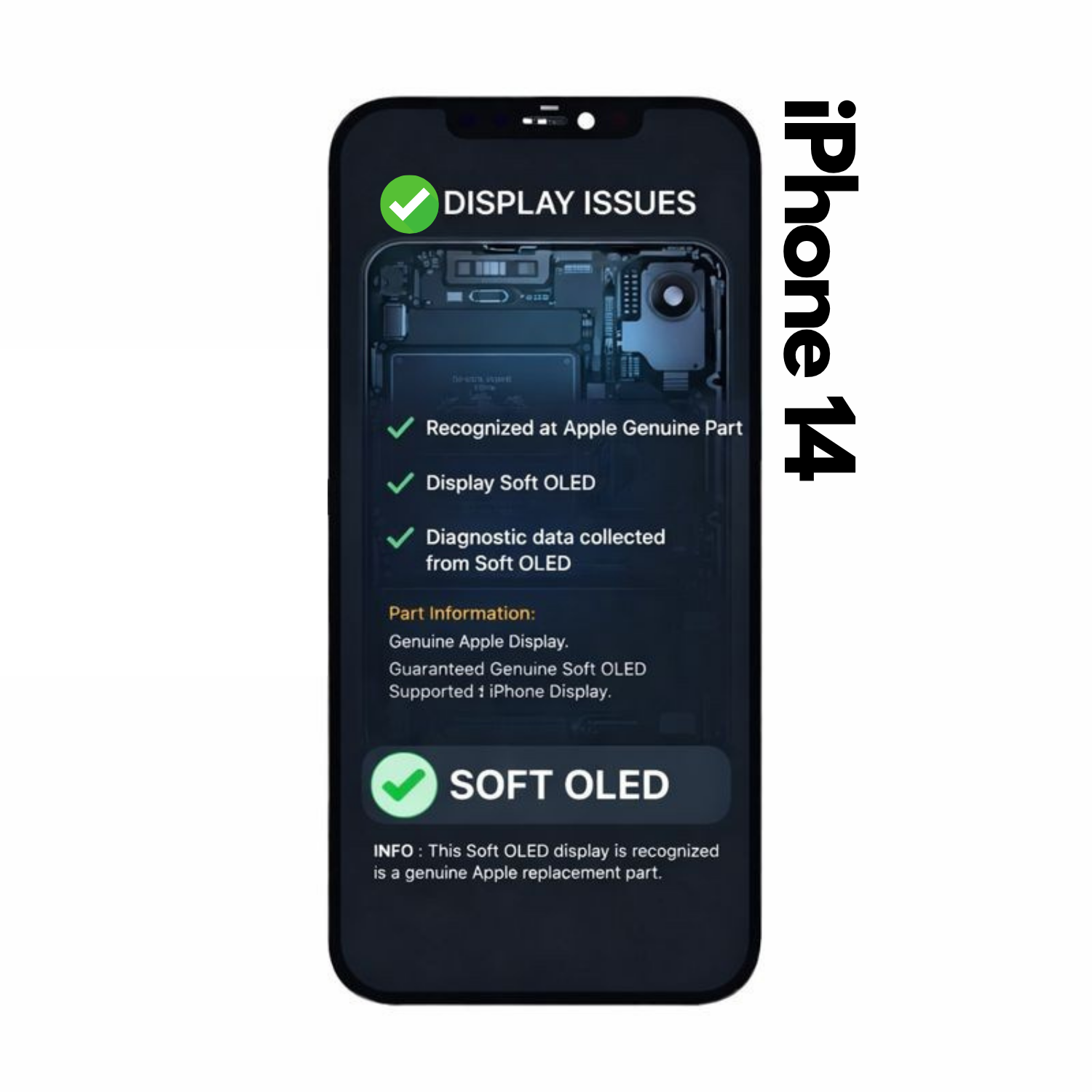 Display Soft OLED iPhone 14 (cu diagnoza) - Garantie 12 luni
