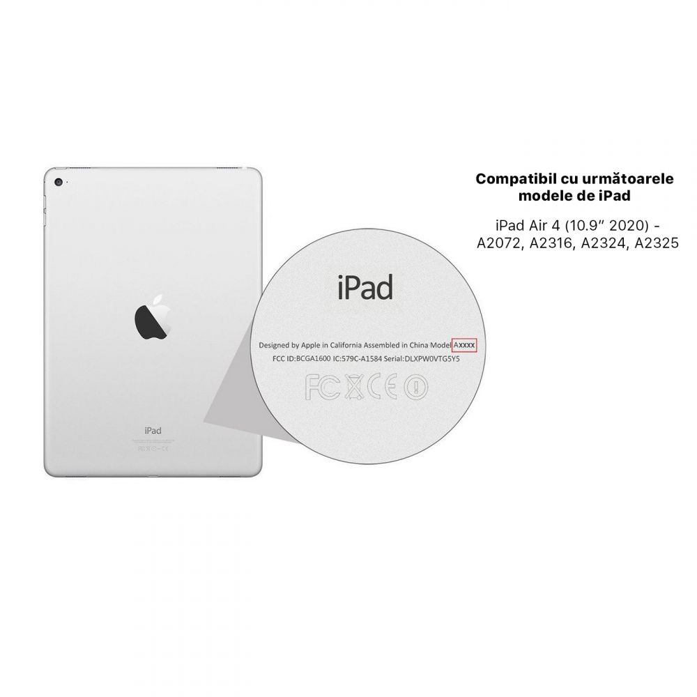 Husă magnetică cu spate transparent și colțuri întărite iPad Air 4 10.9 inch - Matcha Green